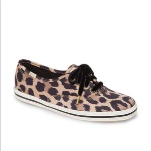 NIB Kate Spade Satin Leopard Print Keds